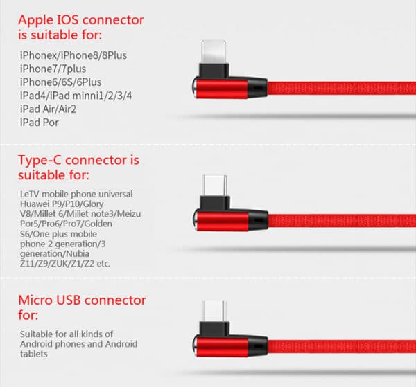 E-Shopper 3in1 USB Ladekabel alle Anschlüsse