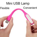 CLE LED USB Licht Flexi LAPTOP Leselicht superhell PINK - USB Anschluss