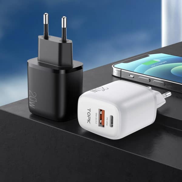 E-Shopper 20W Quick Charge 3.0 PD USB-Ladegerät weiß